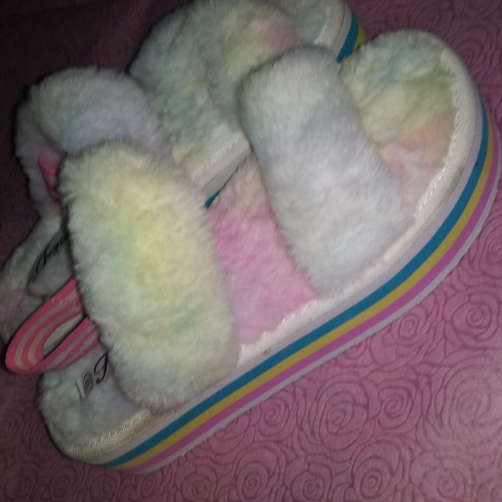 SOLD-pastel Rainbow Platform Sandals - Picture 5 of 7
